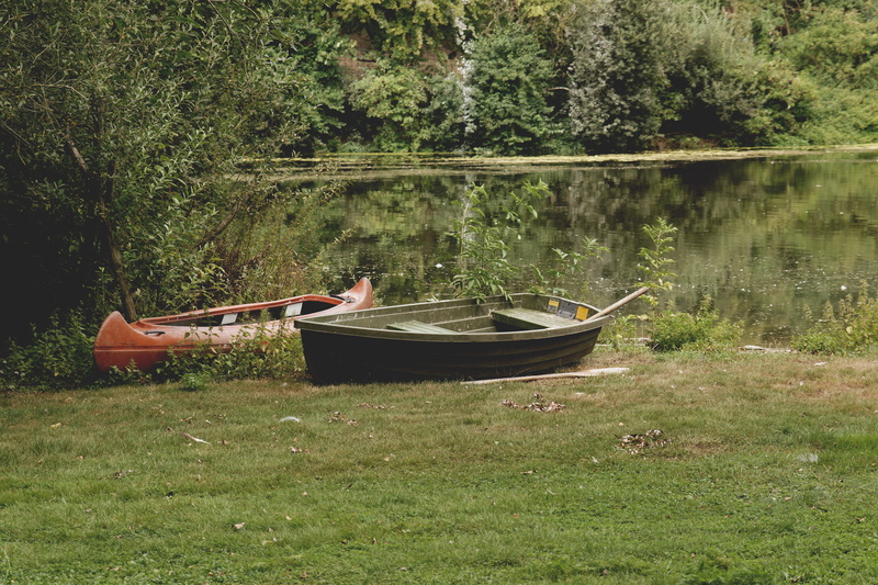 woods, boats, watercraft, kayak, tree, outdoors, 5K, one person, idyllic, reflection, mode of transportation, summer, jetty, trees, transportation, travel