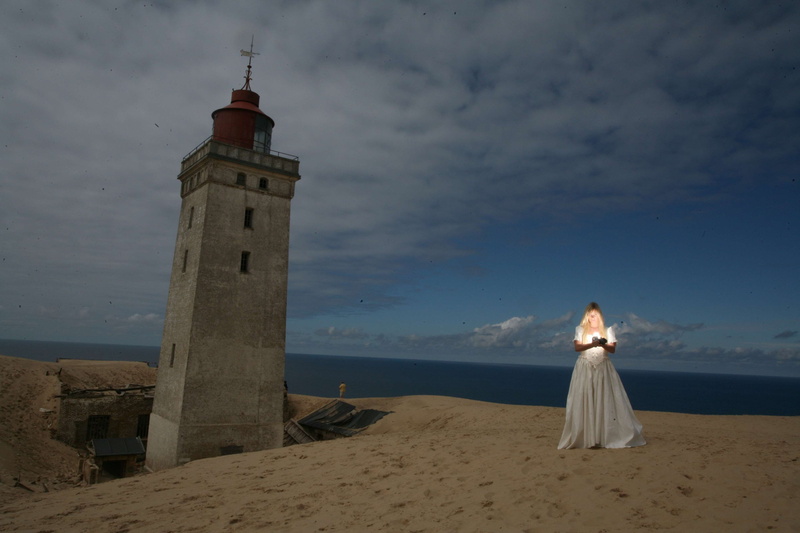 women, lady, outdoors, direction, gown, 4K, person, dusk, tower, built structure, guidance, clouds, island, land, real people, lighthouse, woman, dawn