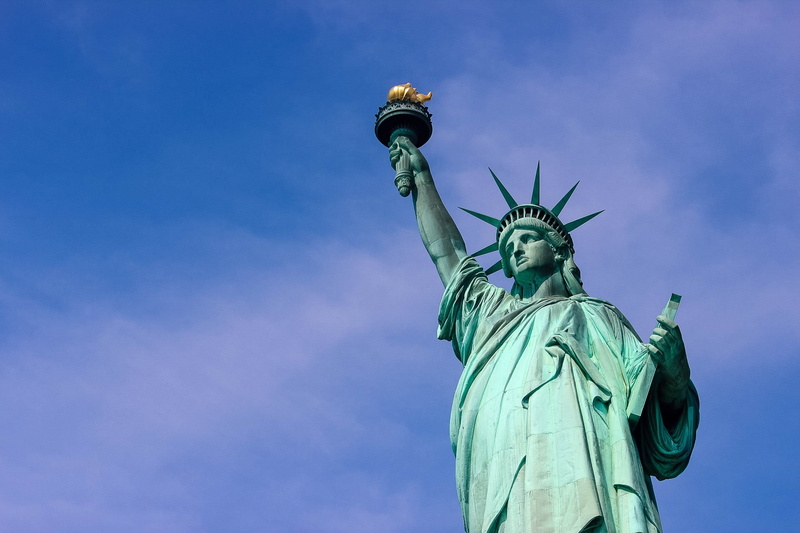 travel destinations, manhattan, low angle view, day, the past, sky, nyc, new, statue, travel, daytime, crown, lady, statue of liberty, outdoors, usa, female likeness