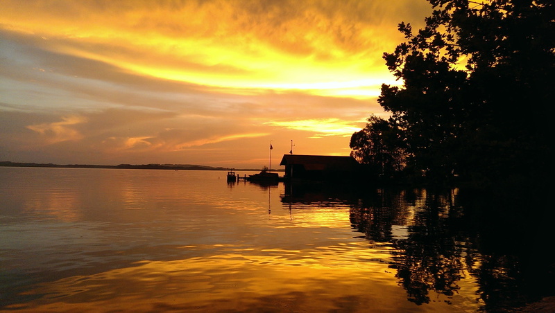 deutschland, outdoors, chiemsee, übersee, idyllic, plant, lake, colors, tranquil scene, orange, silhouette, tree, bavaria, reflection, scenics - nature