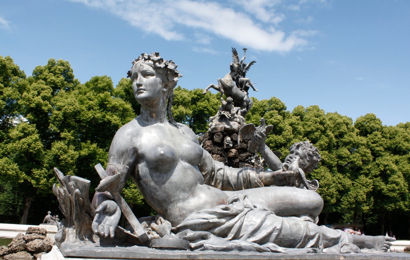 history, tourism, nature, bronze sculpture, chiemsee, statue, sky, monument, outdoors, sculpture, art and craft, park, day, representation, architecture