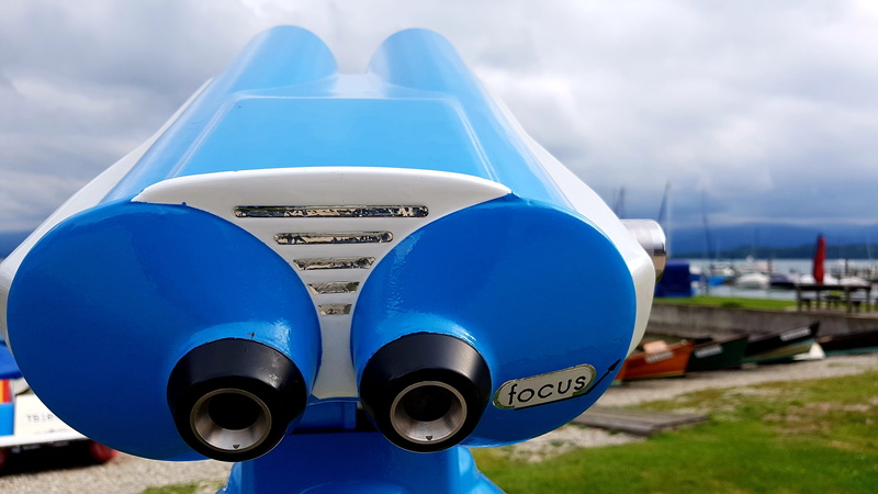day, focus on foreground, face, blue, nature, sky, 4K, no people, architecture, travel destinations, outdoors, close-up, travel, coin-operated binoculars