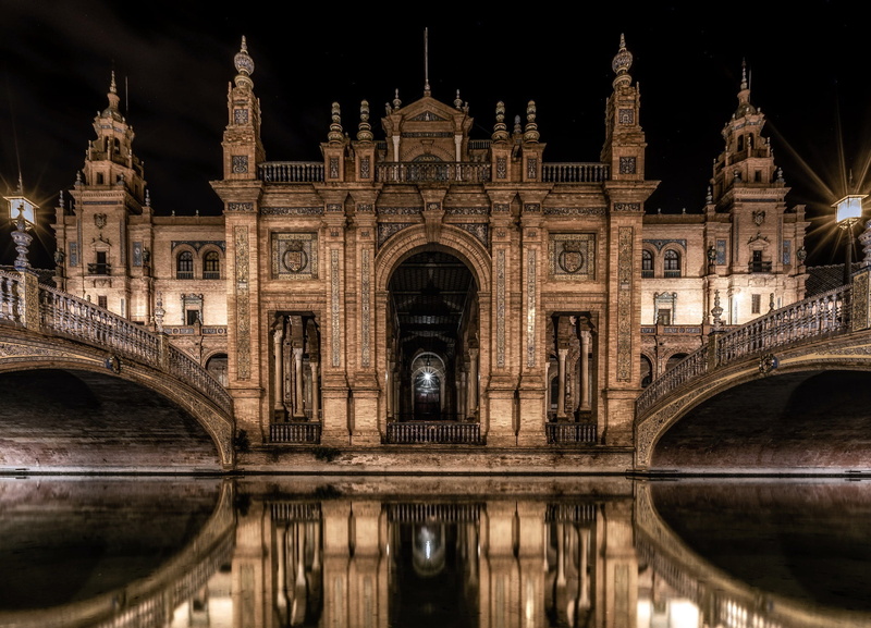 Santa Cruz, Seville, 1080P, Plaza of Spain, Andalusia