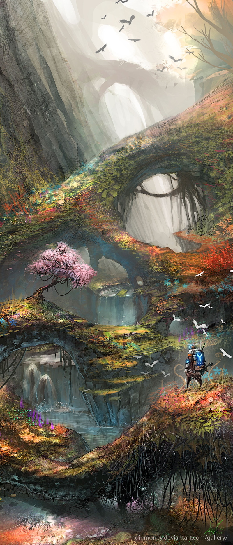 drawings, Video Games, digital, art, forest, 2K, landscapes, video, hd, animals, birds, paintings, fantasy, artwork, games, illustrations
