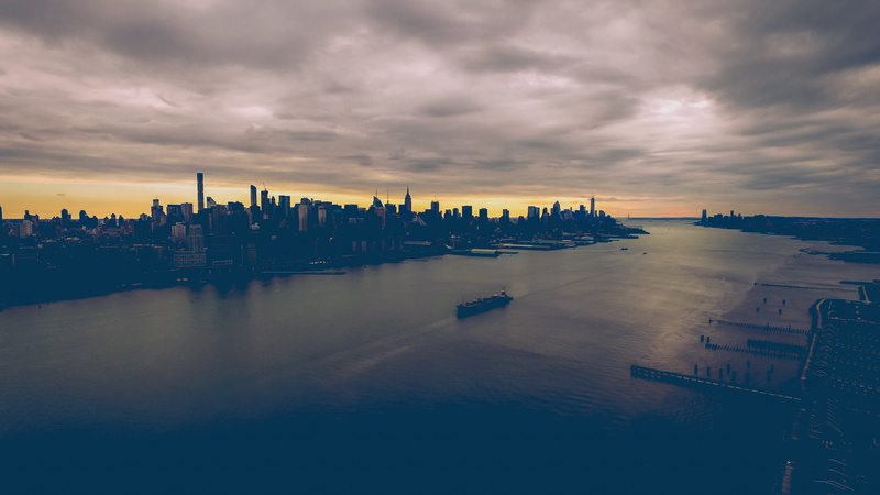 water, cloud - sky, 4K, view, sea, architecture, nautical vessel, skyscraper, landscape, sky, cloud, transportation, areal, building exterior, no people
