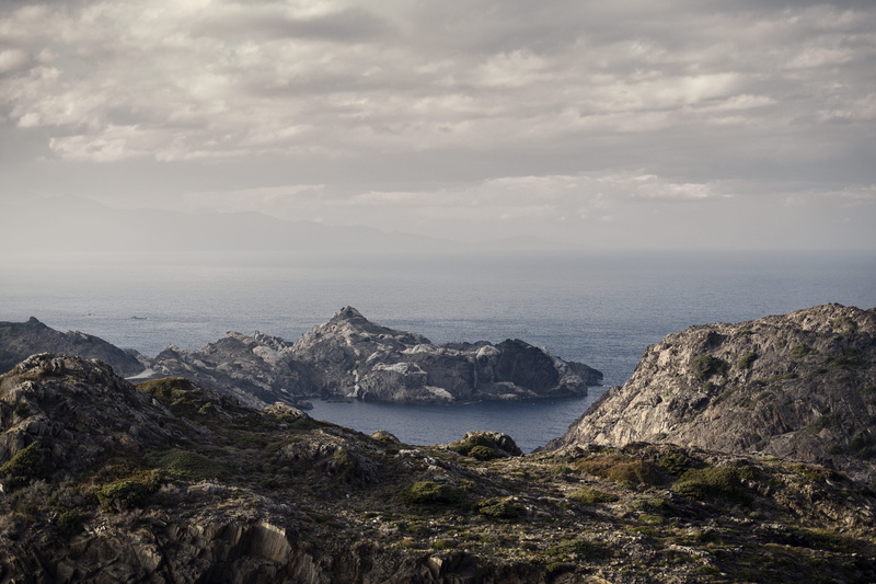 rocky coastline, mediterranean, cloud - sky, tranquility, rock formation, green, sky, rock - object, building, horizon over water, tower, ocean, nikon