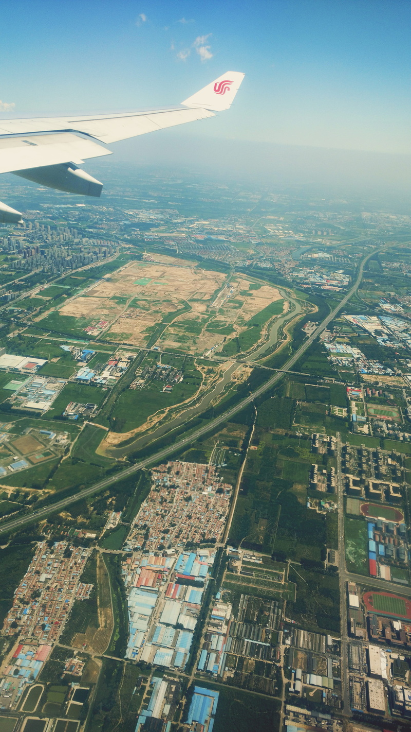 daylight, sun, nature, graslands, mid-air, china, outdoors, aircraft wing, air vehicle, aeroplane, 5K, built structure, airplane, aerial view, mode of transportation