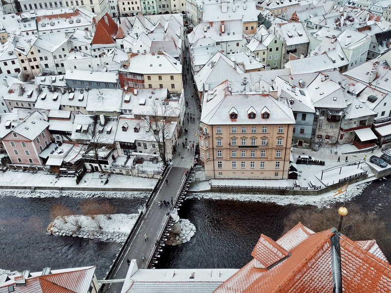 architecture, areal, near, town, bridge, aerial, photography, river, building, houses, built structure, building exterior, cold temperature, townscape