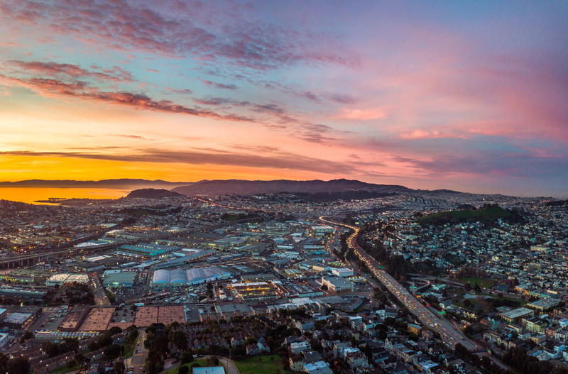 high angle view, bay, city, view, sunset, modern, residential district, city life, photography, farm, cloud - sky, outdoors, harbor, summer, water, tourism