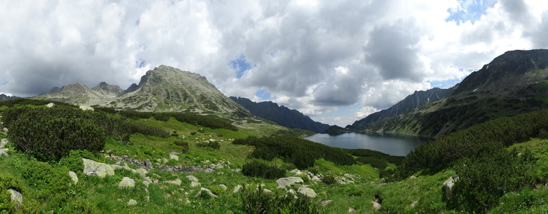 beauty In Nature, mountain, lake, green Color, summer, sky, Ponds, outdoors, scenics - nature, poland, mountain Peak, panoramic, scenics, cloud - Sky, mountain Range