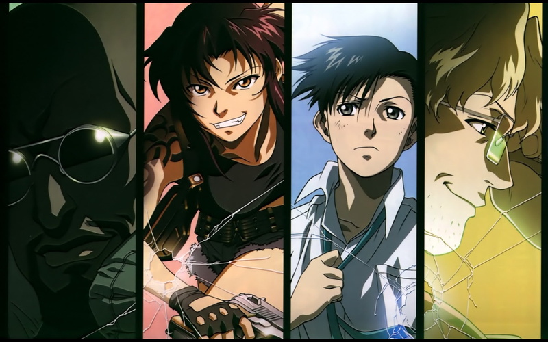 hiroe, rokuro, hiroe rei, ducth, lagoon, panels, okajima, black, 720P, benny, black lagoon, rei