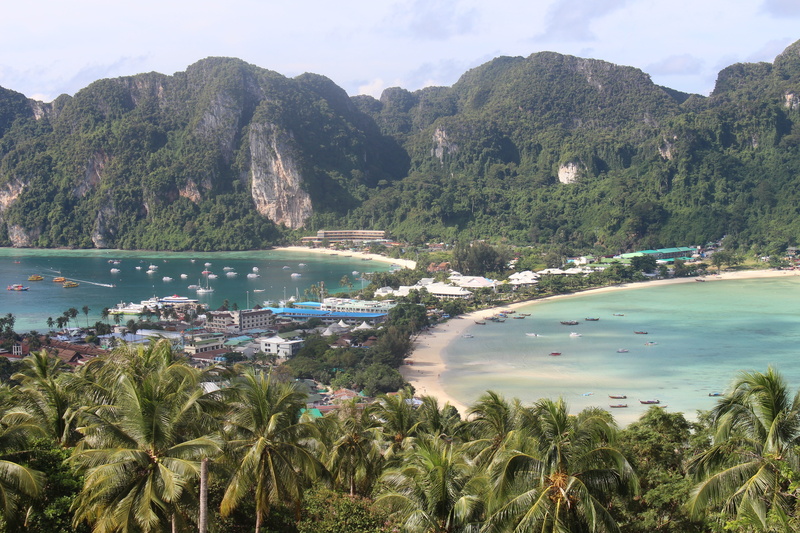 bay, tranquility, Nature, coastline, ocean, landscape, growth, day, Thailand, clouds, outdoors, beach, tree, bay Of Water, nautical vessel, sand, travel Destinations