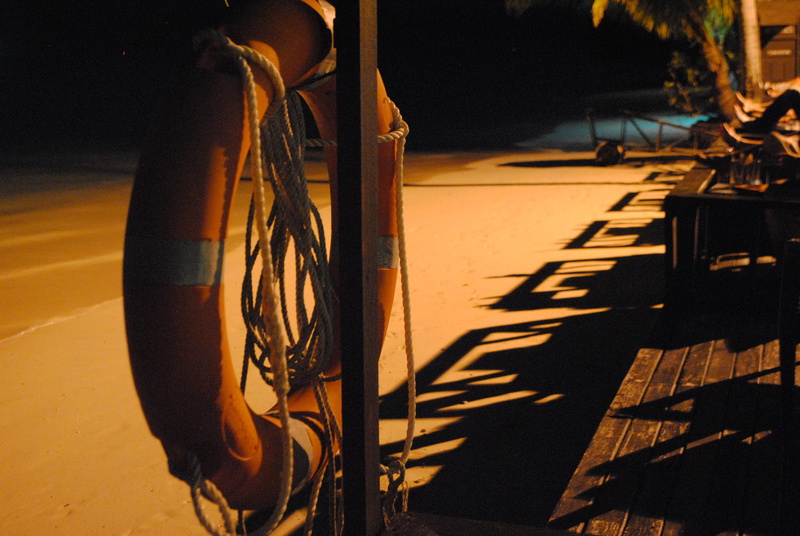 no people, bicycle, island, beach, high angle view, nature, 4K, shadow, built structure, focus on shadow, ko phi phi, sunlight, phi phi island, thailand