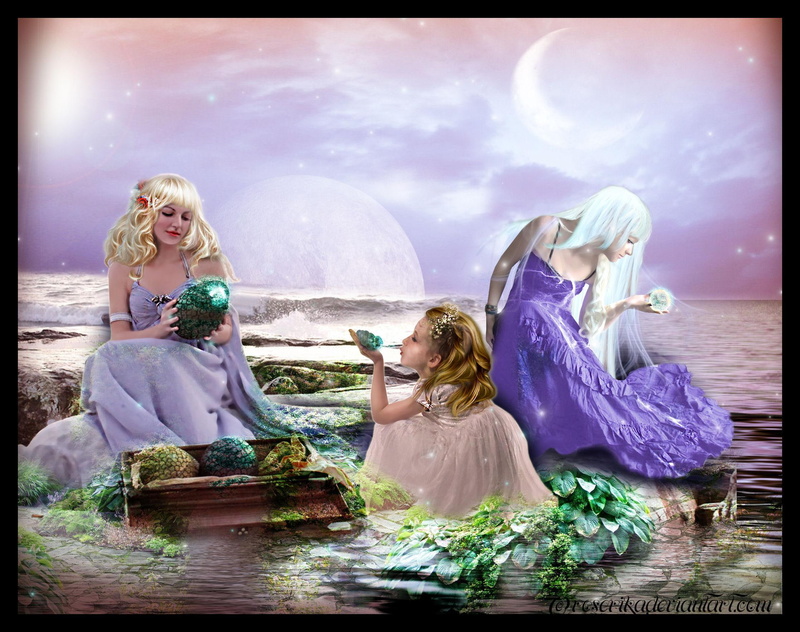 butterfly, challenge, three, 1080P, illustration, woman, leaves, beautiful, hair, magical, mode, lovely, crystal, girls, photo manipulation, wearing, dresser