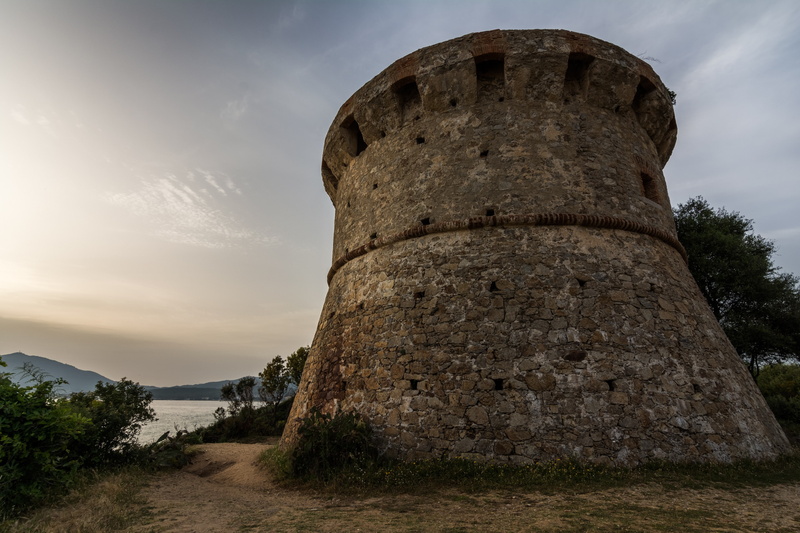 Capitello, 4K, sunset, old building, Corsica, tower, nature