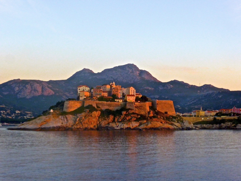 view into land, outdoors, building, beauty in nature, Calvi, architecture, Fortress, city, ancient, Corsica, reflection, harbor, waterfront, nature, clear sky