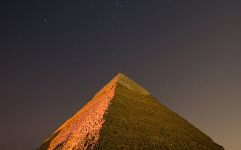 night, built structure, scenics - nature, mountain peak, nature, pyramid, astronomy, tranquility, low angle view, beauty in nature, history, travel, outdoors