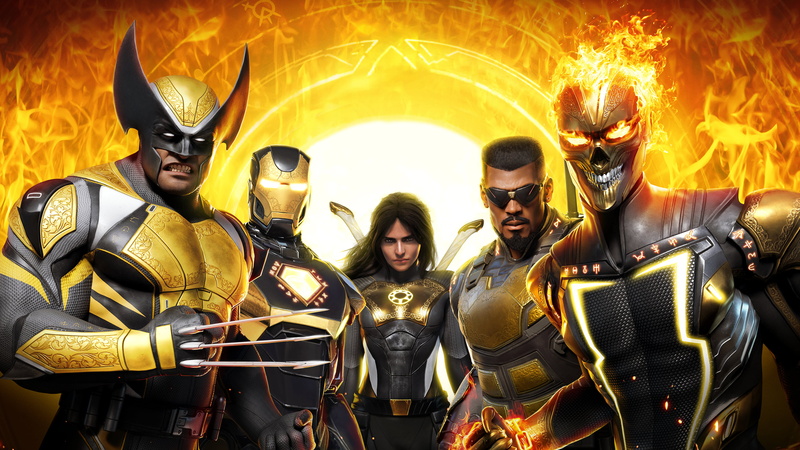 Marvel Comics, 4K, Midnight Suns, Eric Brooks, Iron Man, 4K, Marvel Midnight Suns, Wolverine, Ghost Rider