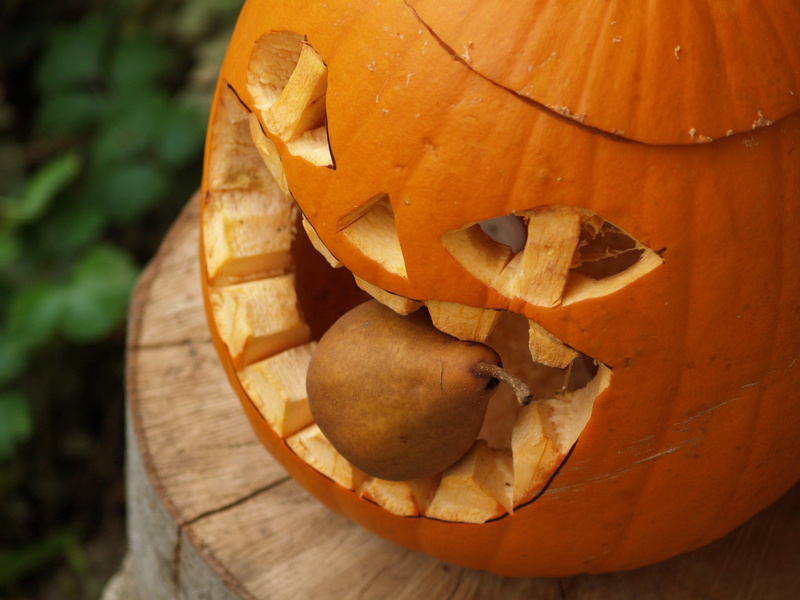 jack o lantern, healthy eating, no people, vegetable, food and drink, wellbeing, pumpkin, directly above, celebration, wood - material, halloween, 2K