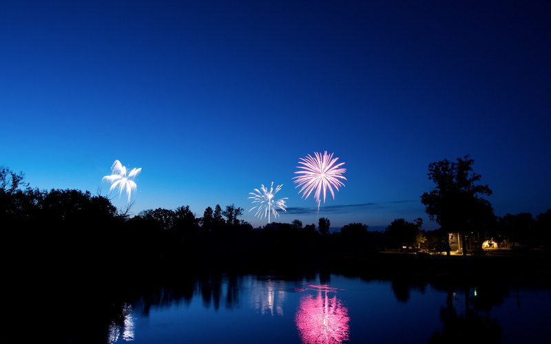 4th of july, 2K, fireworks, holiday, blue, three