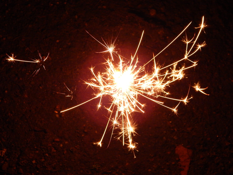 neujahr, night, illuminated, glowing, close-up, burning, funken, firework - man made object, long exposure, firework, sparkler, nature, firework display
