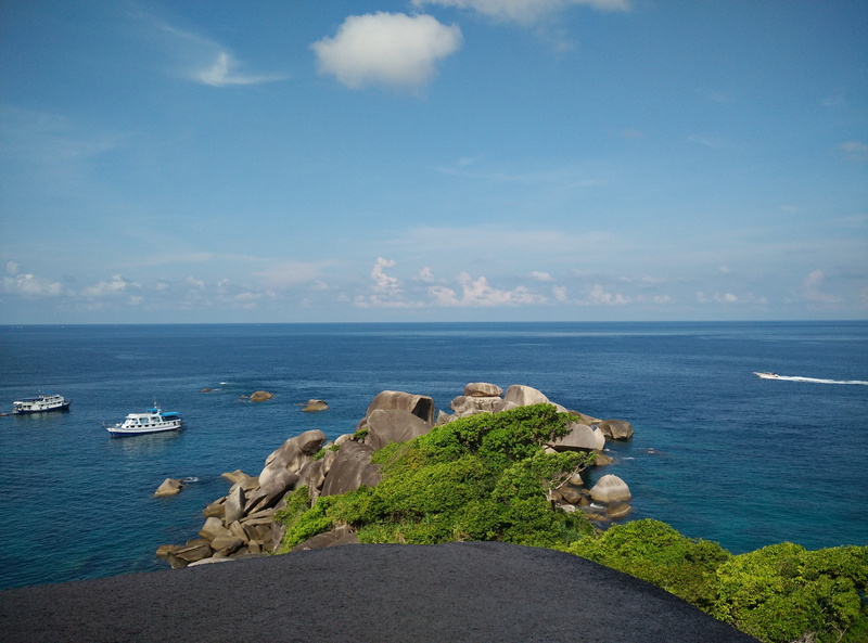 rock, transportation, Sea, sailboat, Thailand, sky, scenics - nature, Island, outdoors, cloud - sky, horizon over water, blue, day, water, nature, 4K