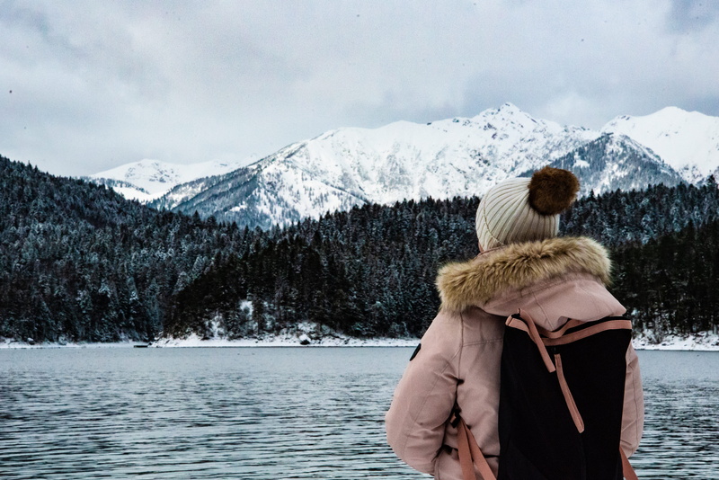 day, Mountains, Nature, germany, mountain range, snowcapped mountain, two people, Mountain, Backpack, 5K, Clouds, outdoors, emotion, togetherness