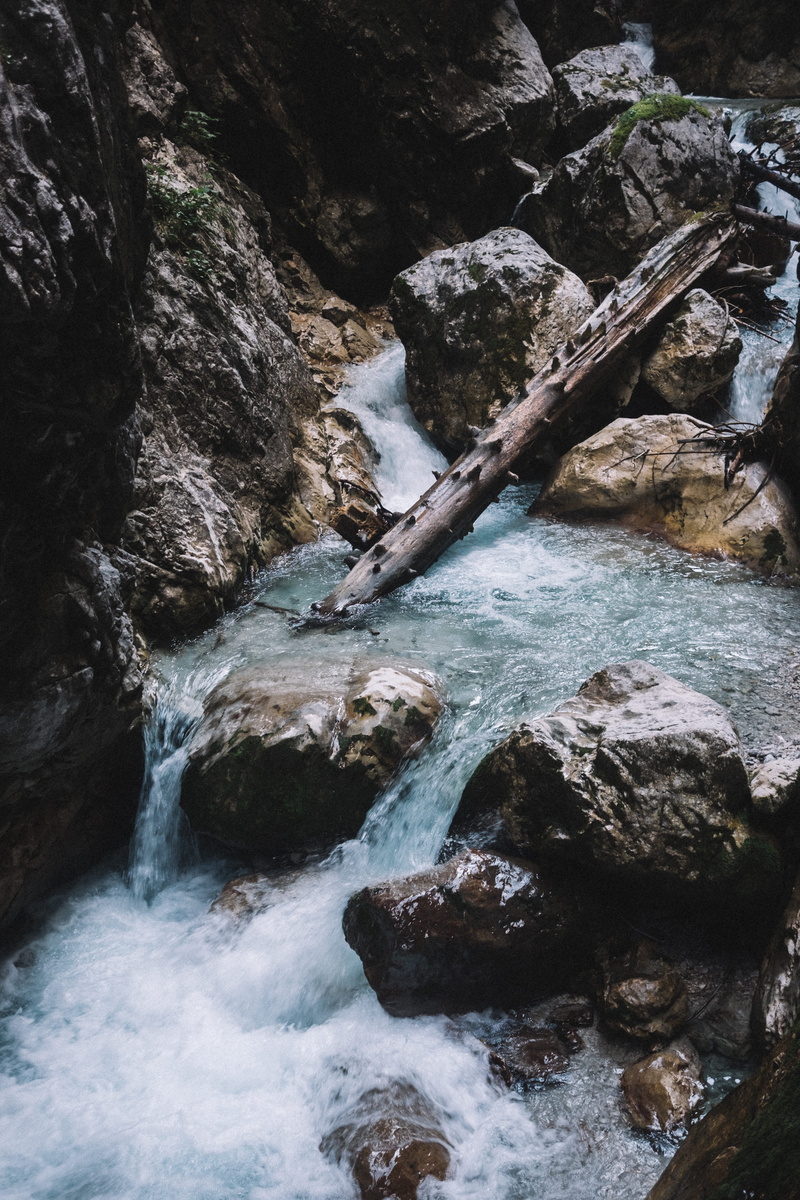 höllentalklamm, germany, flowing water, motion, stream, flowing, nature, rainforest, solid, river, water, tree, daytime, blurred motion, outdoors, land
