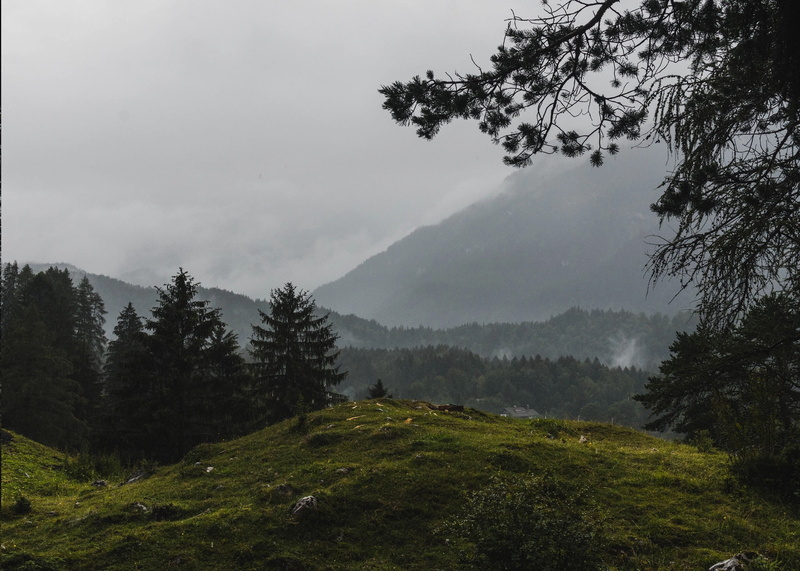 mountains, Grainau, 1080P, Germany, Bayern, forest