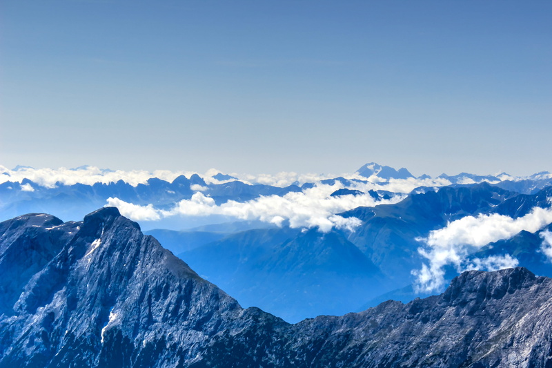 tranquility, clear sky, winter, cold temperature, borisworkshop, non-urban scene, landscape, 4K, sky, formation, blue, clouds, environment, nature, mountain peak