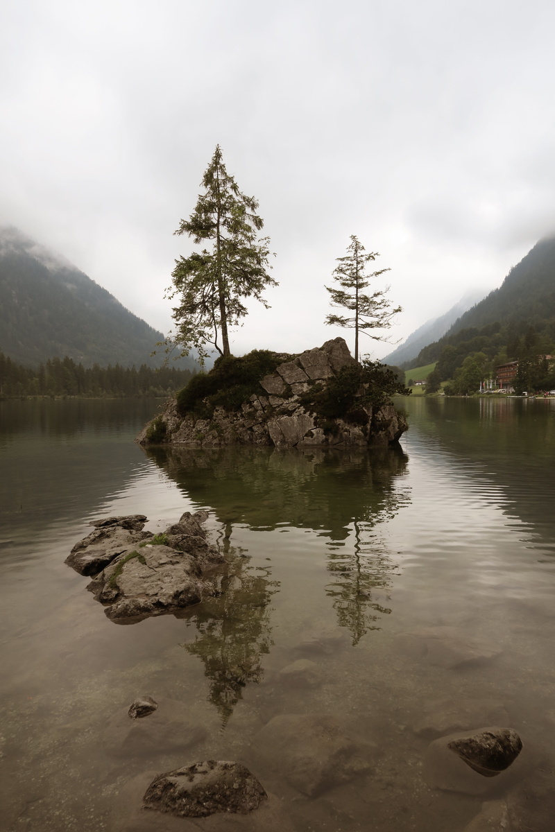 nature, no people, sky, cloud - sky, mountain, rock - object, tranquility, lake, scenics - nature, plant, trees, reflection, rock, calm, tree, cloudy, hintersee