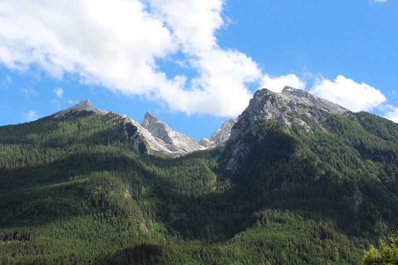 berchtesgaden, formation, bavaria, upper bavaria, germany, mountain range, cloud - sky, waters, rest, plant, sky, day, tree, lake, green color, tranquility