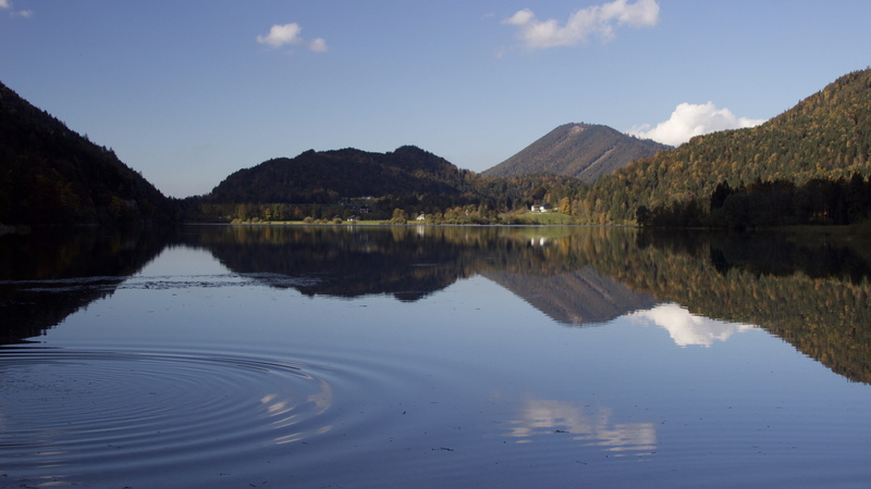 clear water, water, faistenau, tranquil scene, landscape, mountain, lake, austria, salzburger land, no people, travel destinations, waters, hintersee, day