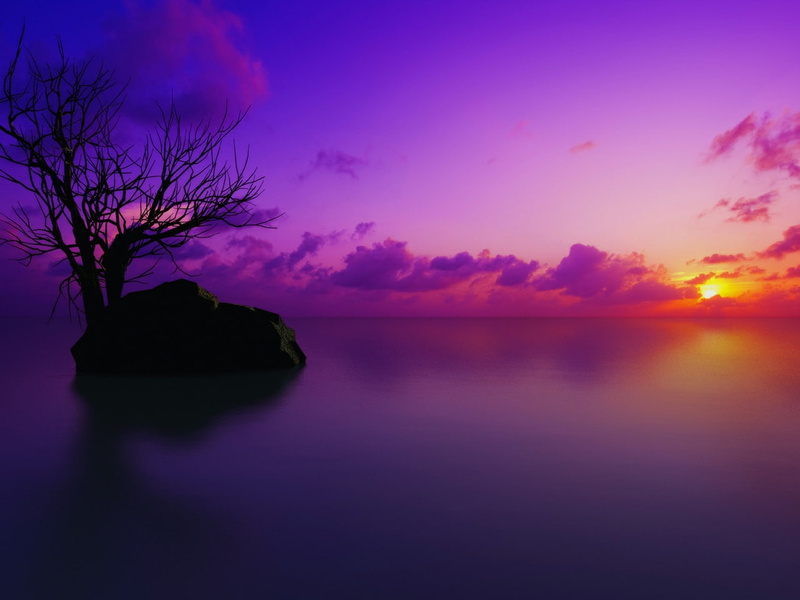 hd, rock, ISLAND, ocean, 720P, maldivian, sunset, Maldivi, sunsets, purple, art, nature
