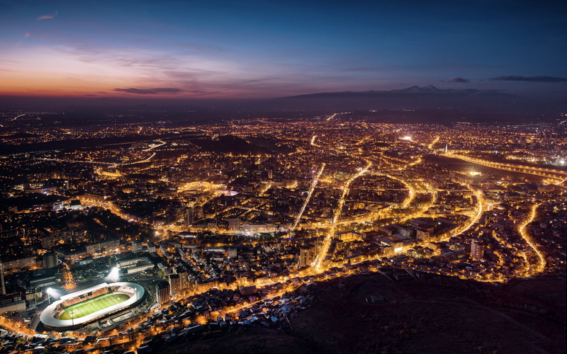 nature, high angle view, architecture, yerevan, high, w, cloud - sky, travel destinations, city life, building, aerial view, 2K, hotel, built structure