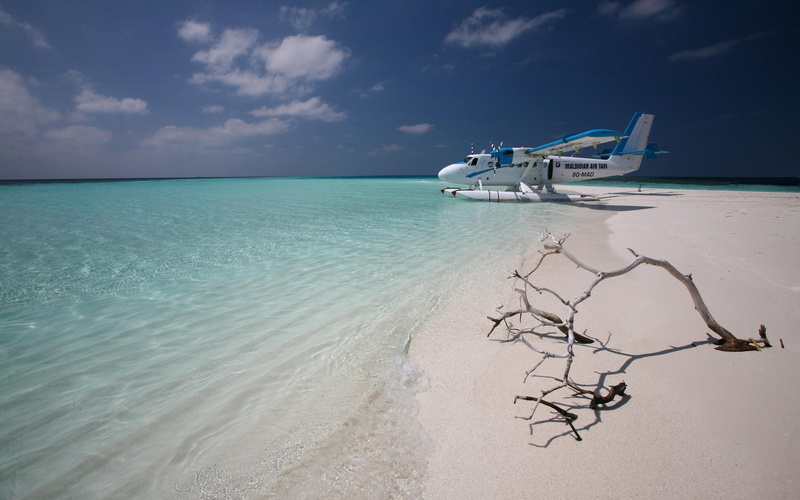 maldivian, air, taxi, nature, beach, 2K