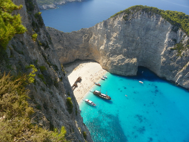 rock, sea, nautical vessel, landscapes, shipwreck, island attractions, leisure activity, navagio, scenics - nature, idyllic, nature, land, rock formation