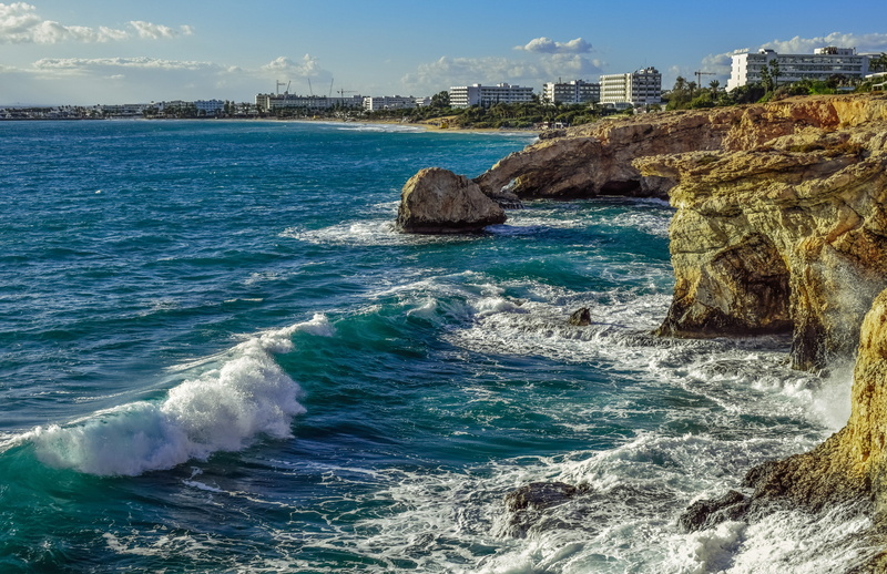 sport, aquatic sport, land, crushing, rock, coast, coastline, day, architecture, landscape, ayia napa, cyprus, scenics - nature, rock - object, autumn