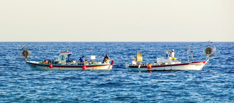 sea, colleagues, Traditional, sky, sailing, 4K, mediterranean, outdoors, passenger craft, nautical vessel, fishing boat, cyprus, motion, Fishing Boats