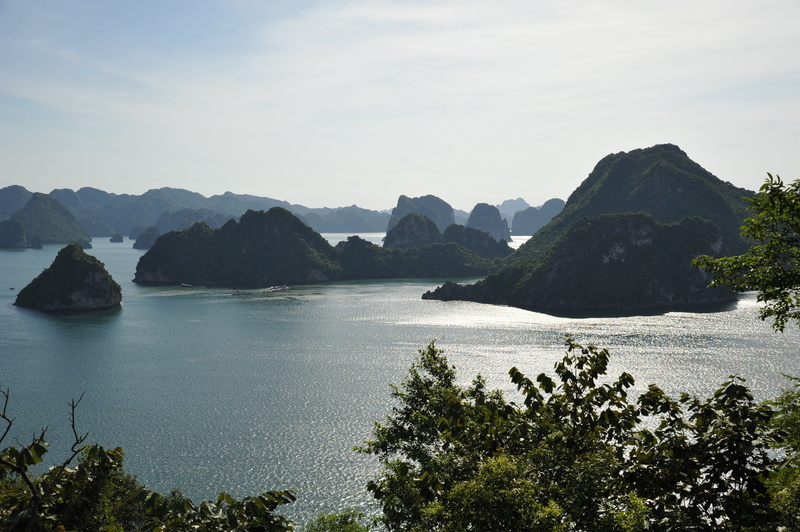 4K, non-urban scene, tranquil scene, lagoon, plant, land, water, sky, idyllic, viet nam, tree, bay, scenics - nature, tranquility, travel, sea, rock, ha long