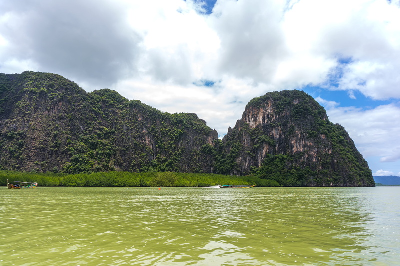 ocean, nature, tranquil scene, beauty in nature, asia, sea, travel, forest, lagoon, thailand, mountain, rock - object, scenics - nature, landmark, rock