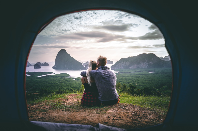 adventure, tent, like, couple, 5K, water, caucasian Ethnicity, females, couple - Relationship, heterosexual Couple, man, camping, travel, woman, outdoors