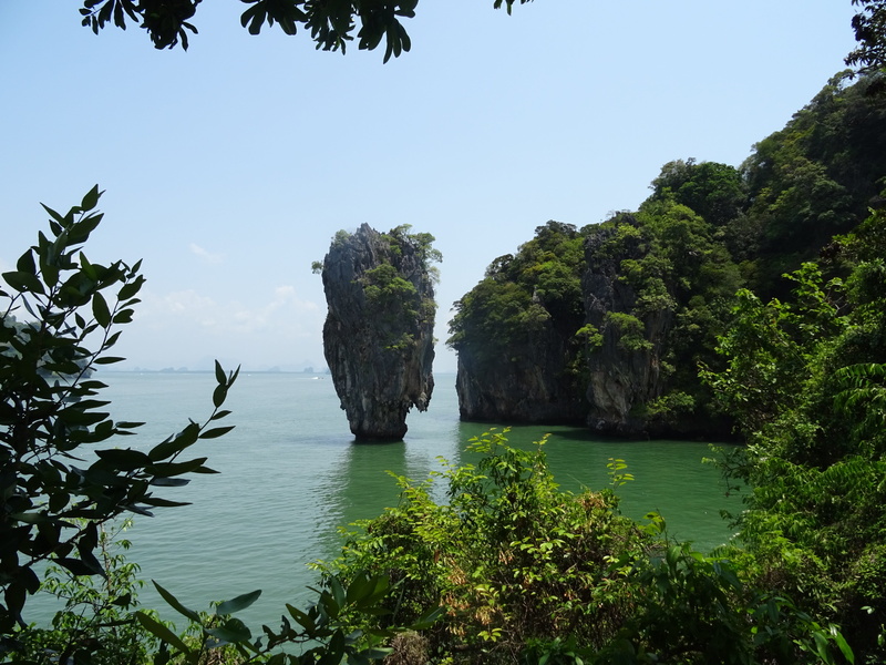 nature, land, jamesbondrock, scenics - nature, growth, plant, beauty in nature, sky, outdoors, day, thailand, clear sky, tranquil scene, sea, tree, beach