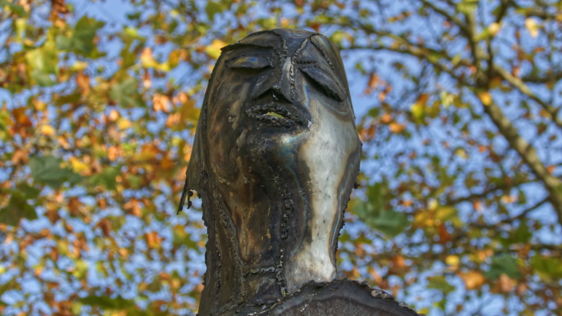 low angle view, sculpture, vertebrate, close-up, no people, animal, one animal, animal themes, animal body part, animal head, nature, france, animals in the wild