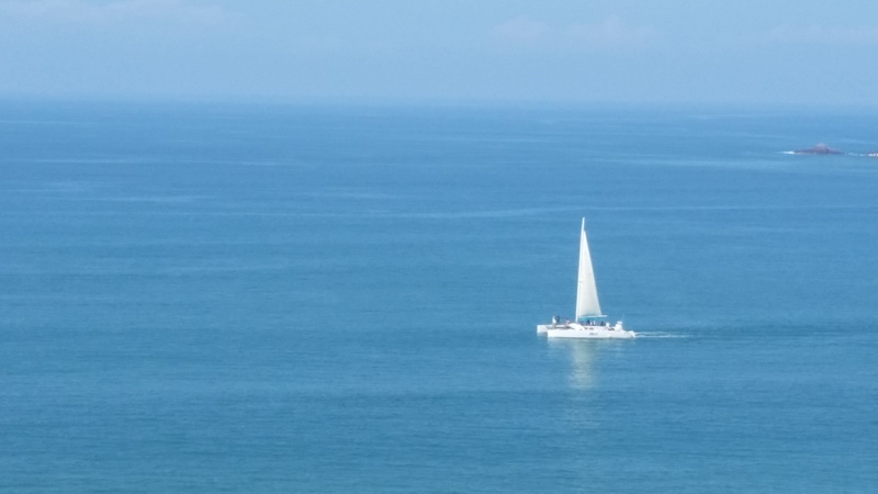 yacht, outdoors, sea, luxury, day, transportation, yachting, mode of transportation, mazatlan, 5K, blue, mexico, travel, water, sailboat, nature, horizon over water
