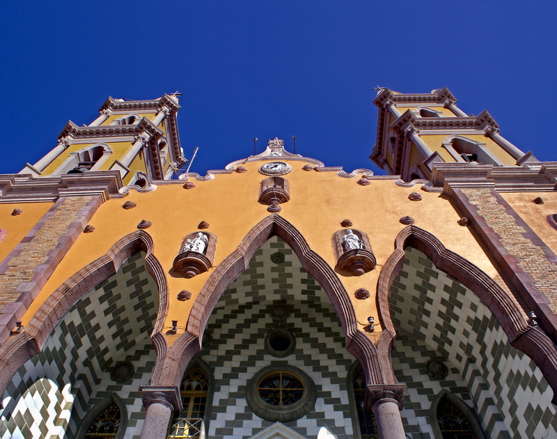 cathedral, built structure, mexico, 720P, mazatlán, no people, mazatlan mexico, history, church, building exterior, travel destinations, mazatlan, blue