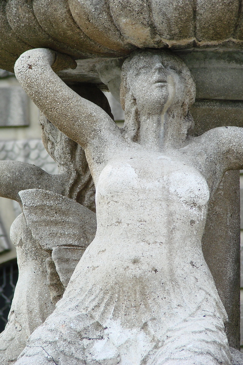 mermaid, woman, carving - craft product, 1080P, close-up, sculpture, solid, architecture, old, no people, sandstone, spirituality, culture, human representation