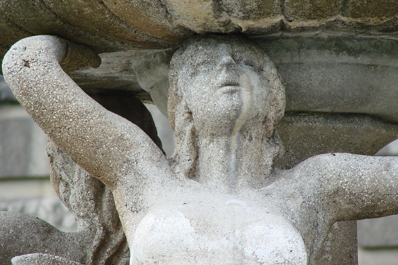 fountain, close-up, human representation, built structure, sculpture, architecture, angel, carving - craft product, old, no people, female likeness, art and craft