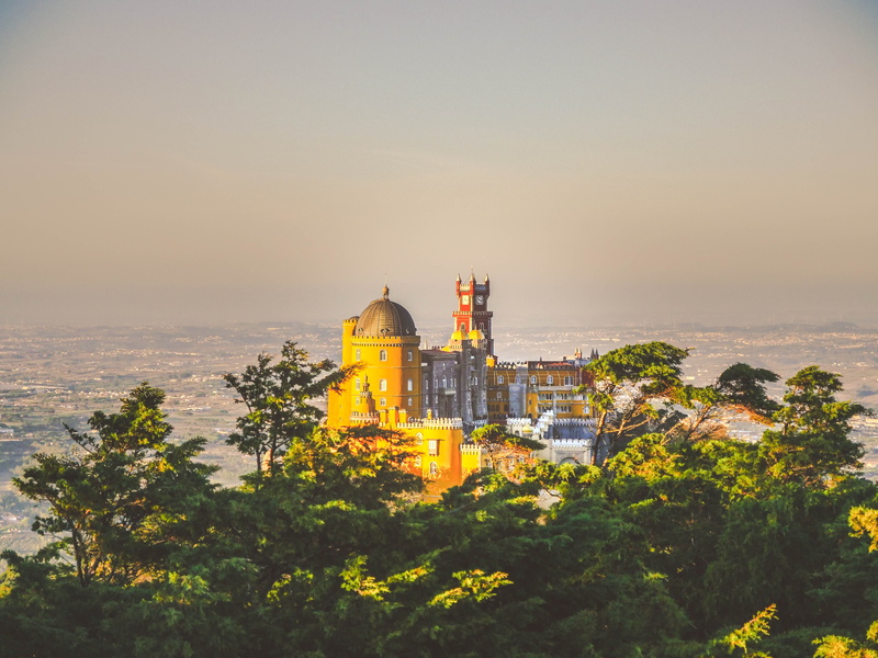 view, the past, beauty in nature, no people, 5K, travel, princess, building exterior, cityscape, place of worship, history, built structure, sintra, building