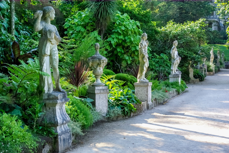 architecture, footpath, 4K, male likeness, sculpture, sintra, no people, nature, representation, day, green color, park - man made space, art and craft